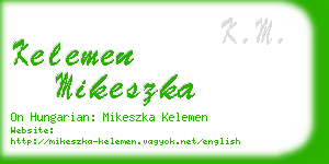 kelemen mikeszka business card